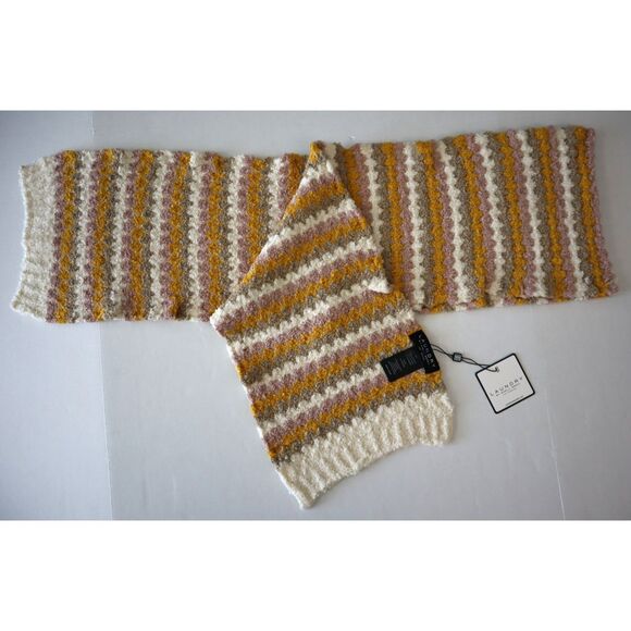 Laundry by Shelli Segal Women's O/S Misty Rose Striped Popcorn Knit Scarf - Picture 5 of 10